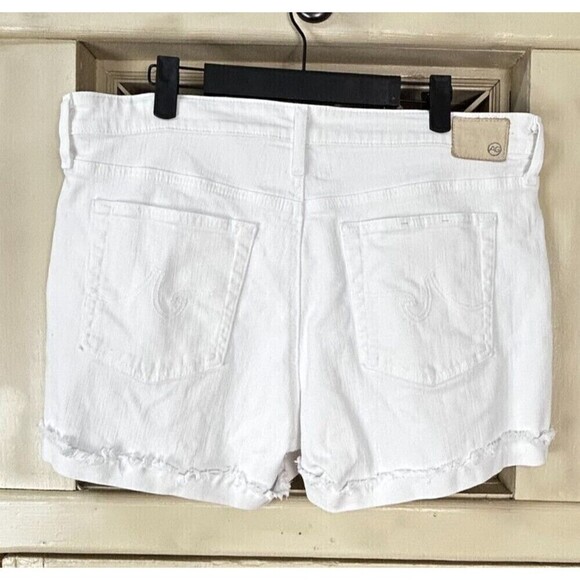 AG Adriano Goldschmied The Hailey White Short Sz 31R Ex Boyfriend Roll Up U4 - Picture 5 of 12